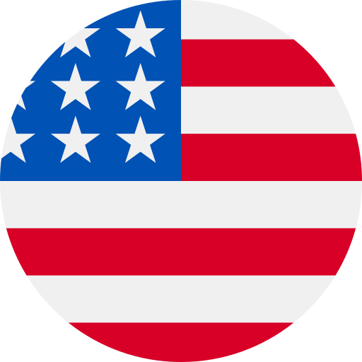 Botão para traduzir a página para Inglês com estampa da Bandeira dos Estados Unidos